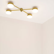 Celeste Aurora contains 4 bulbs, it is compatible with LED and dimmable. The maximum voltage of the bulbs must not exceed 100V.