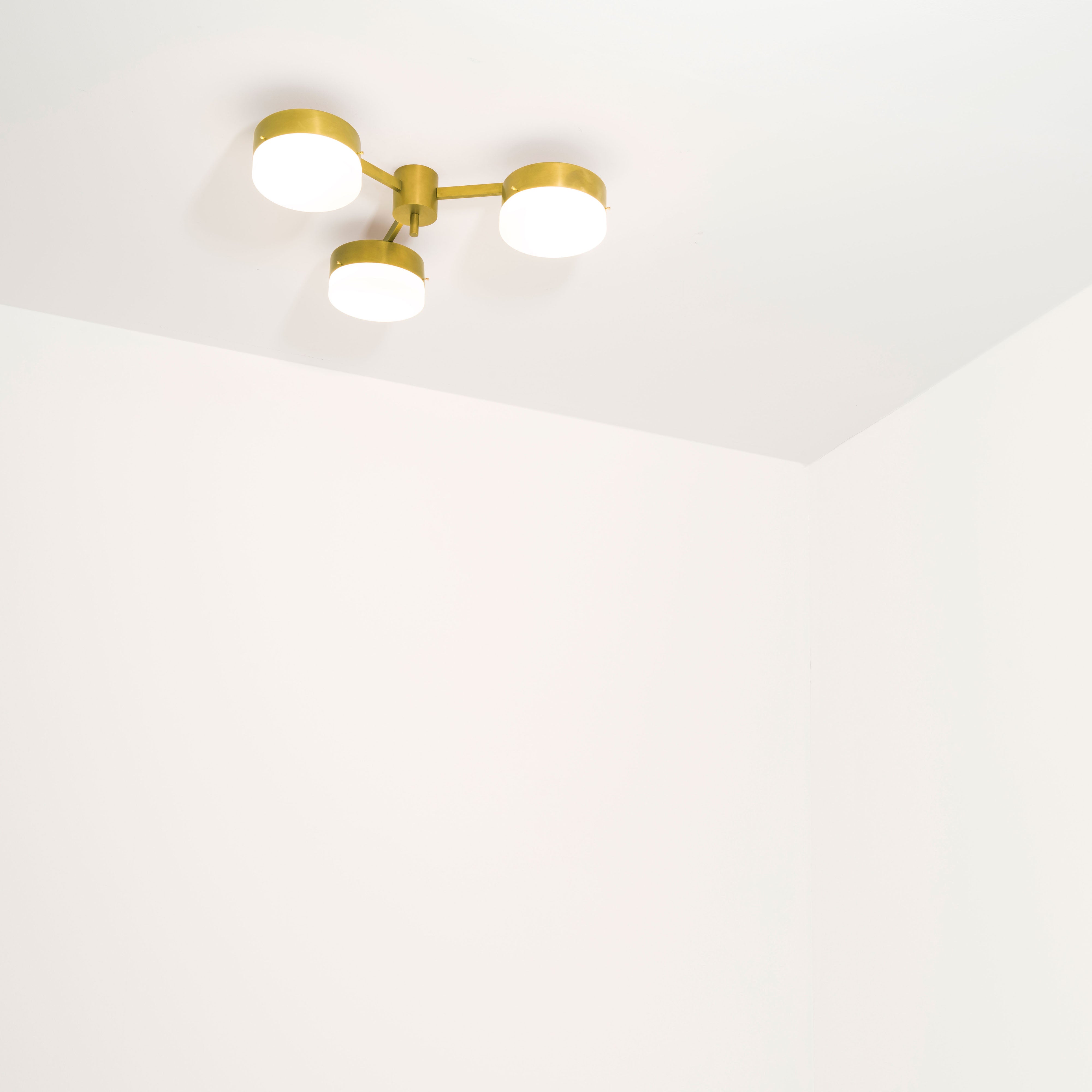Celeste Epiphany contains 3 bulbs, it is compatible with LED and dimmable. The maximum voltage of the bulbs must not exceed 100V.
