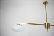 designformacha - Optional Stella Brass Rod for our Vintage Angelo Lelli Style Italian Brass and Opaline Ceiling Lamp - designformacha - 