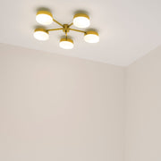 Celeste Ethereal contains 5 bulbs, it is compatible with LED and dimmable. The maximum voltage of the bulbs must not exceed 100V.