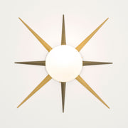 8 brass rays that radiate from an opaline Murano glass core. A tribute to the Sun, to Italian-made products and to the excellent Italian craftsmanship. Windrose, like all the pieces in our collections, is handmade by our craftsmen, guided by an obsession for detail and the search for perfection.
